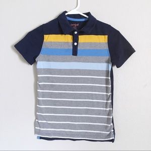 Cat & Jack Boys Striped Blue & Yellow Polo (8/10)